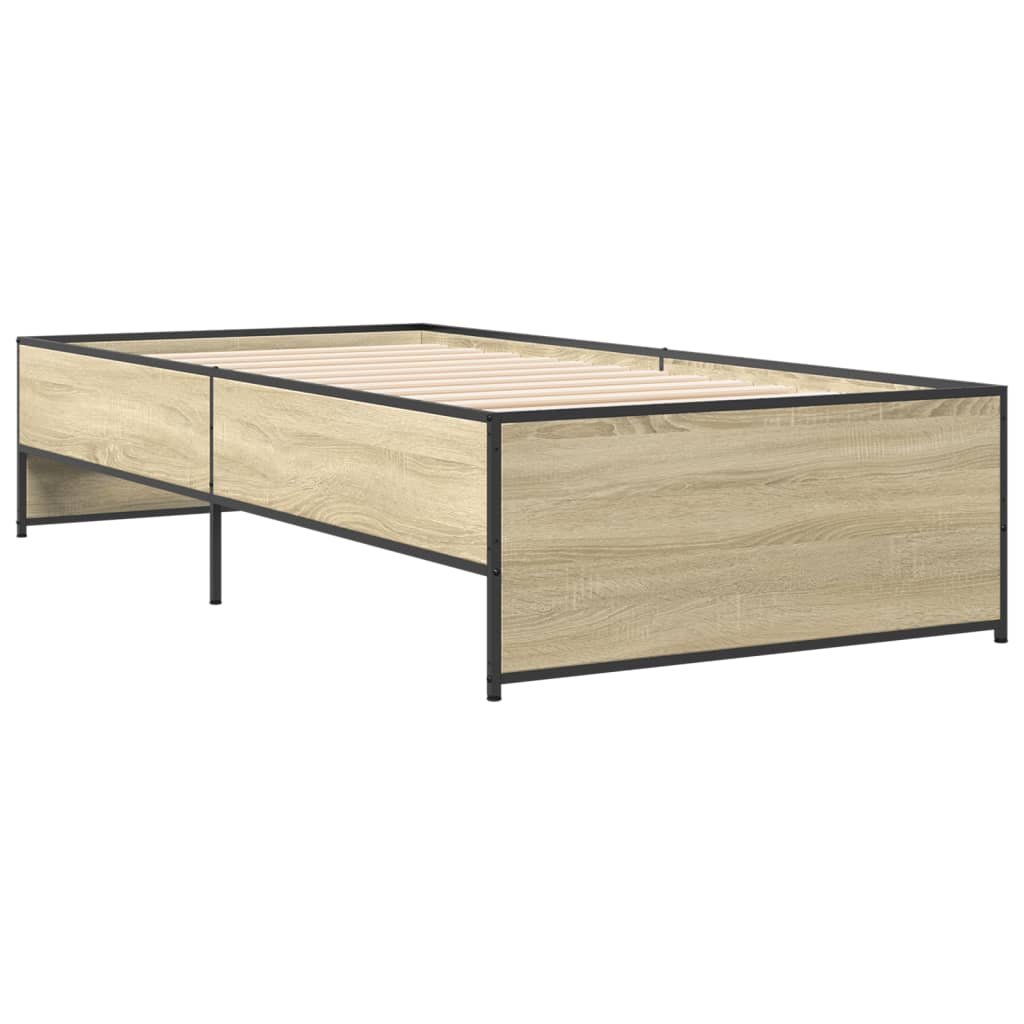 Bed Frame without Mattress Sonoma Oak 90x200 cm